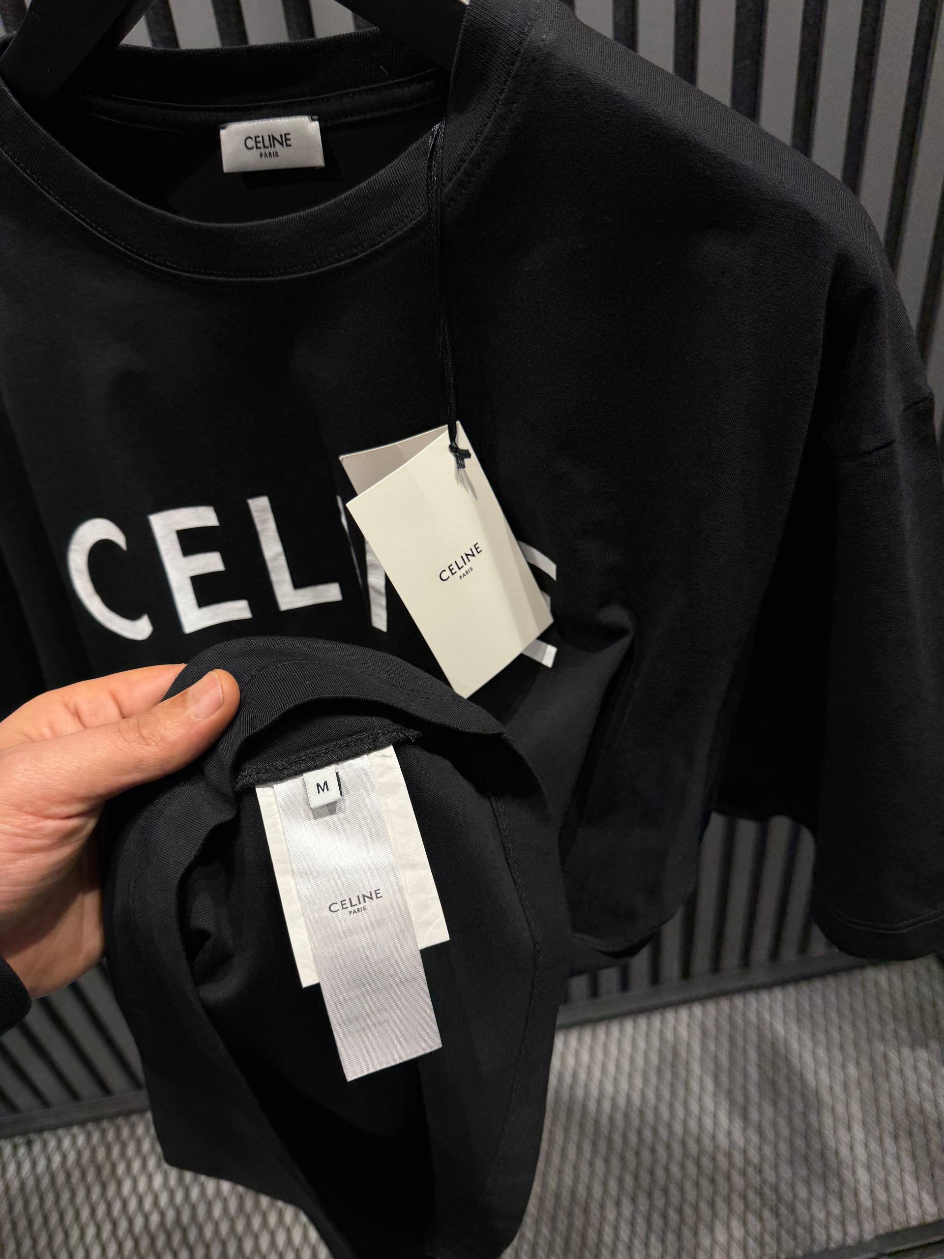 Celine Loose Cotton Jersey T-Shirt