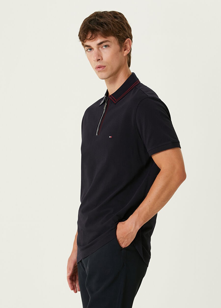 Zip TH Flags Polo Yaka T-Shirt