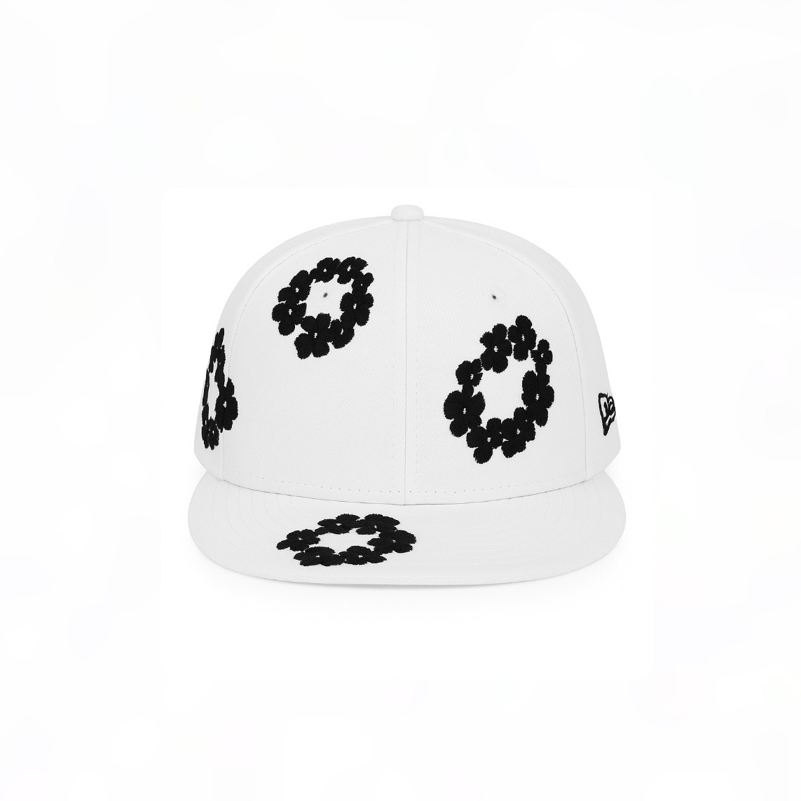 Denim Tears New Era Cotton Wreath Şapka - Beyaz/Siyah