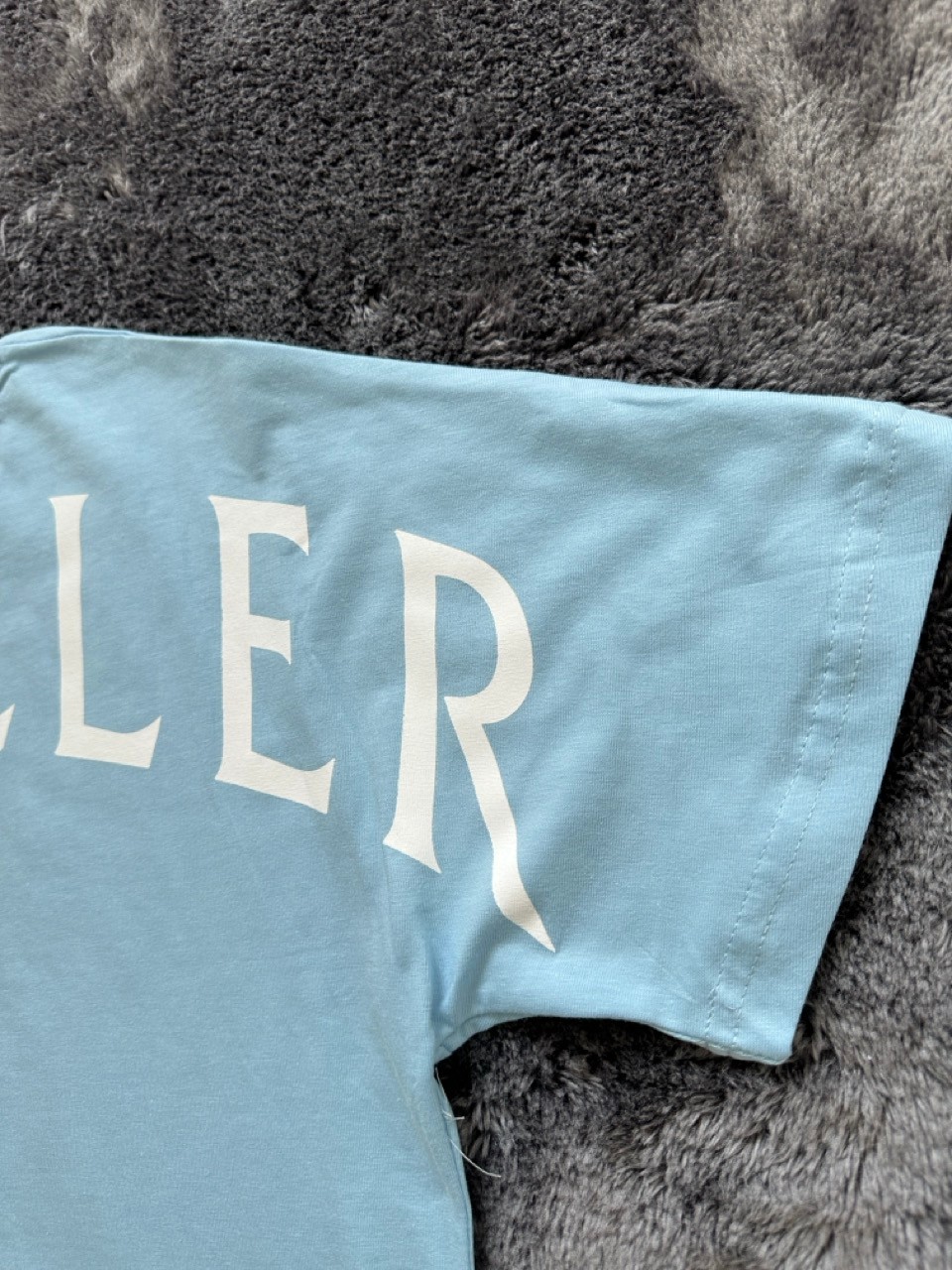 Half Oversize Big Logo Cotton T-Shirt