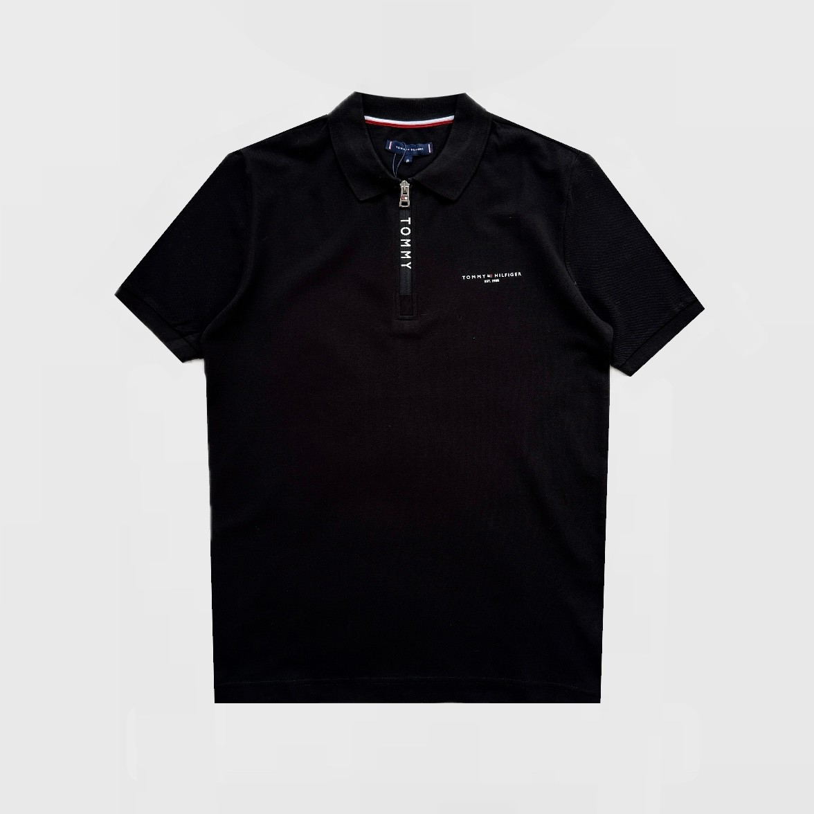 Adaptive Flag Cuff Polo T-Shirt - Siyah