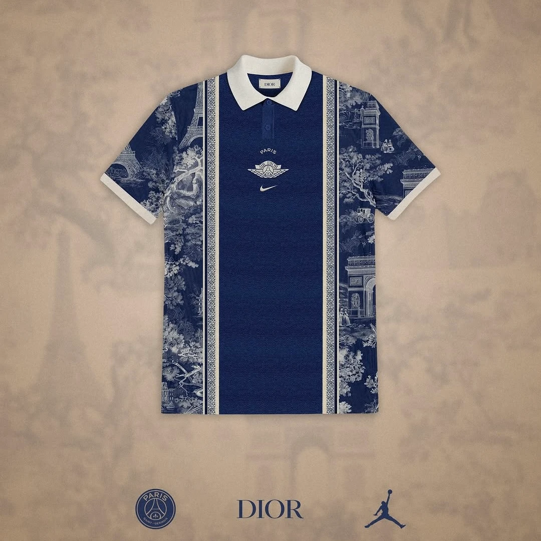 Nike x PSG x Dior ポロシャツ •Sサイズ PSG x Nike x Dior Special Edition Polo T-Shirt