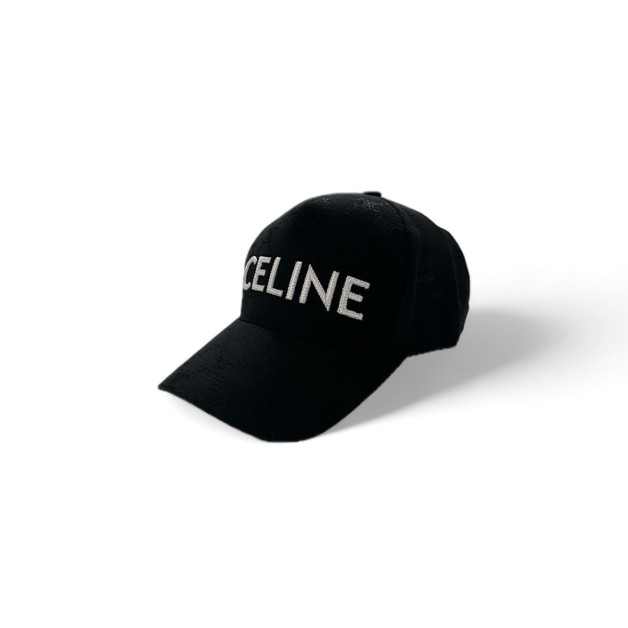CC Motif Nakış Logo Shiny Şapka - Siyah/Beyaz Logo