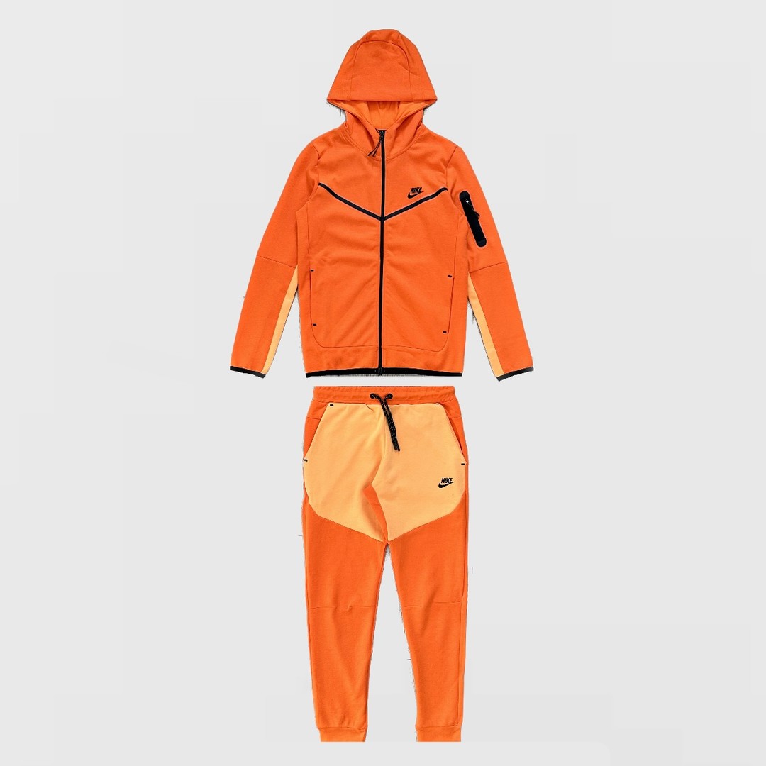 Nike tech fleece orange best sale