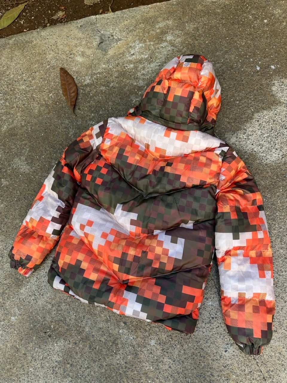 LV Dama Desenli Puffer Mont