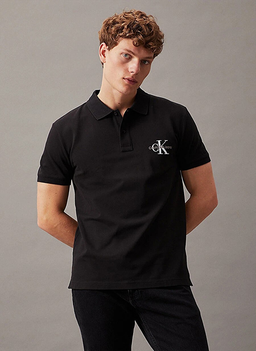 cK Jeans Nakışlı Logolu Polo T-Shirt