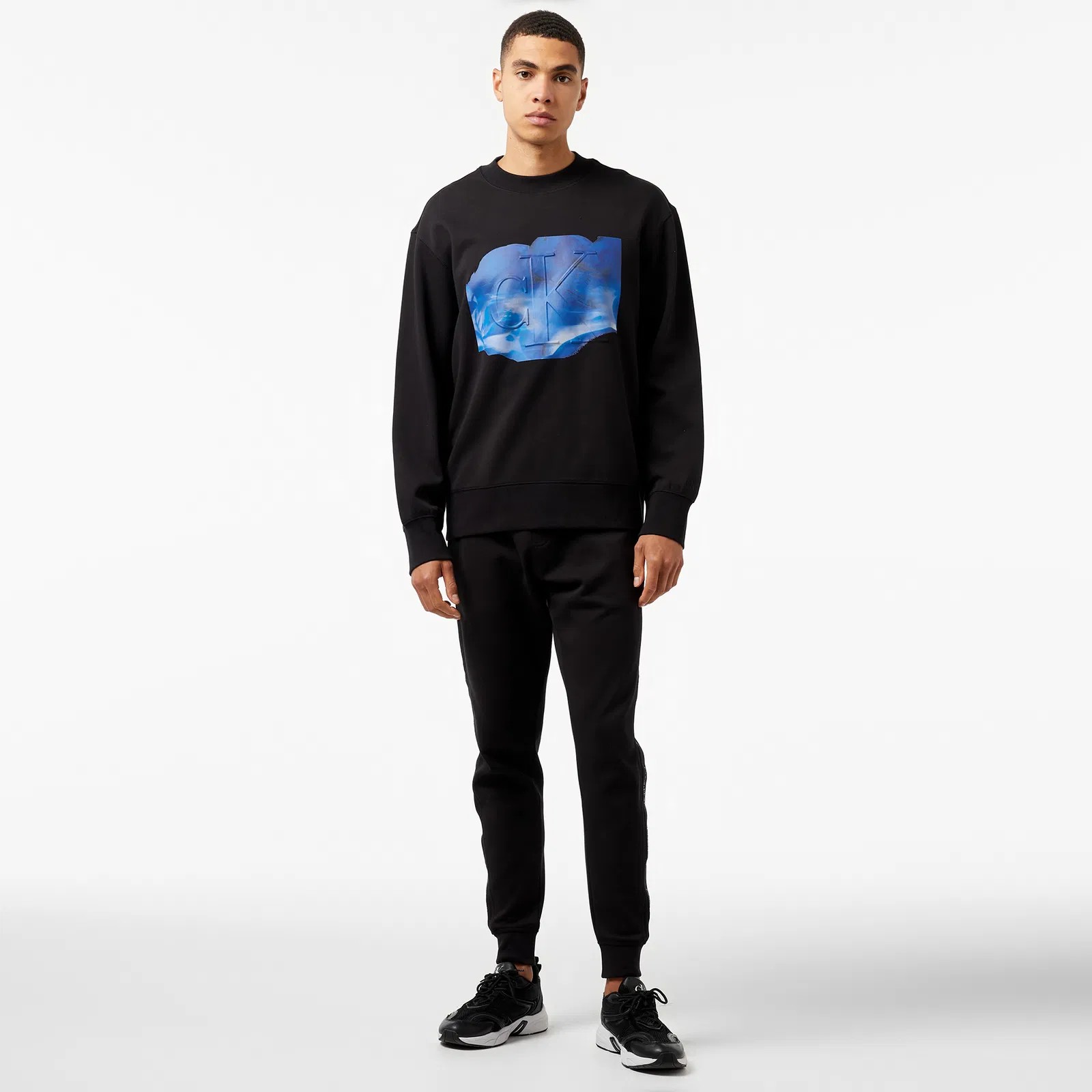 CK Embossed Euphoric Floral Crew Sweatshirt