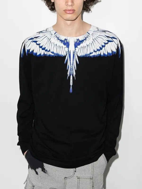 Wings Print Crew Neck Sweat