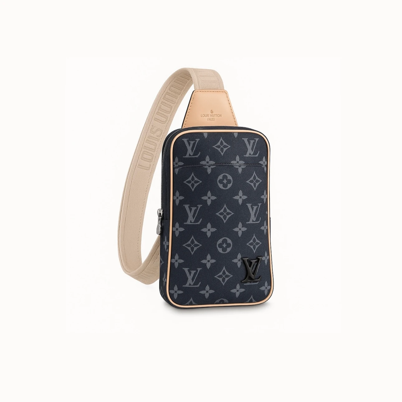 Avenue Sling Canvas Omuz Çanta - Jean/Monogram/Cream