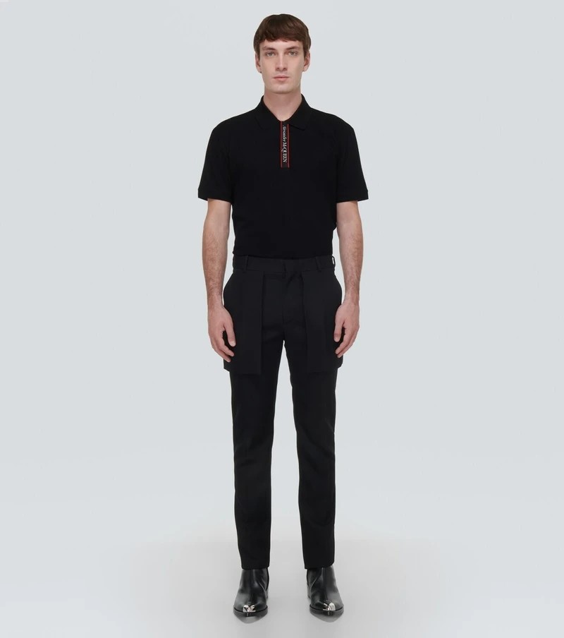 Tape Button Polo Yaka T-Shirt