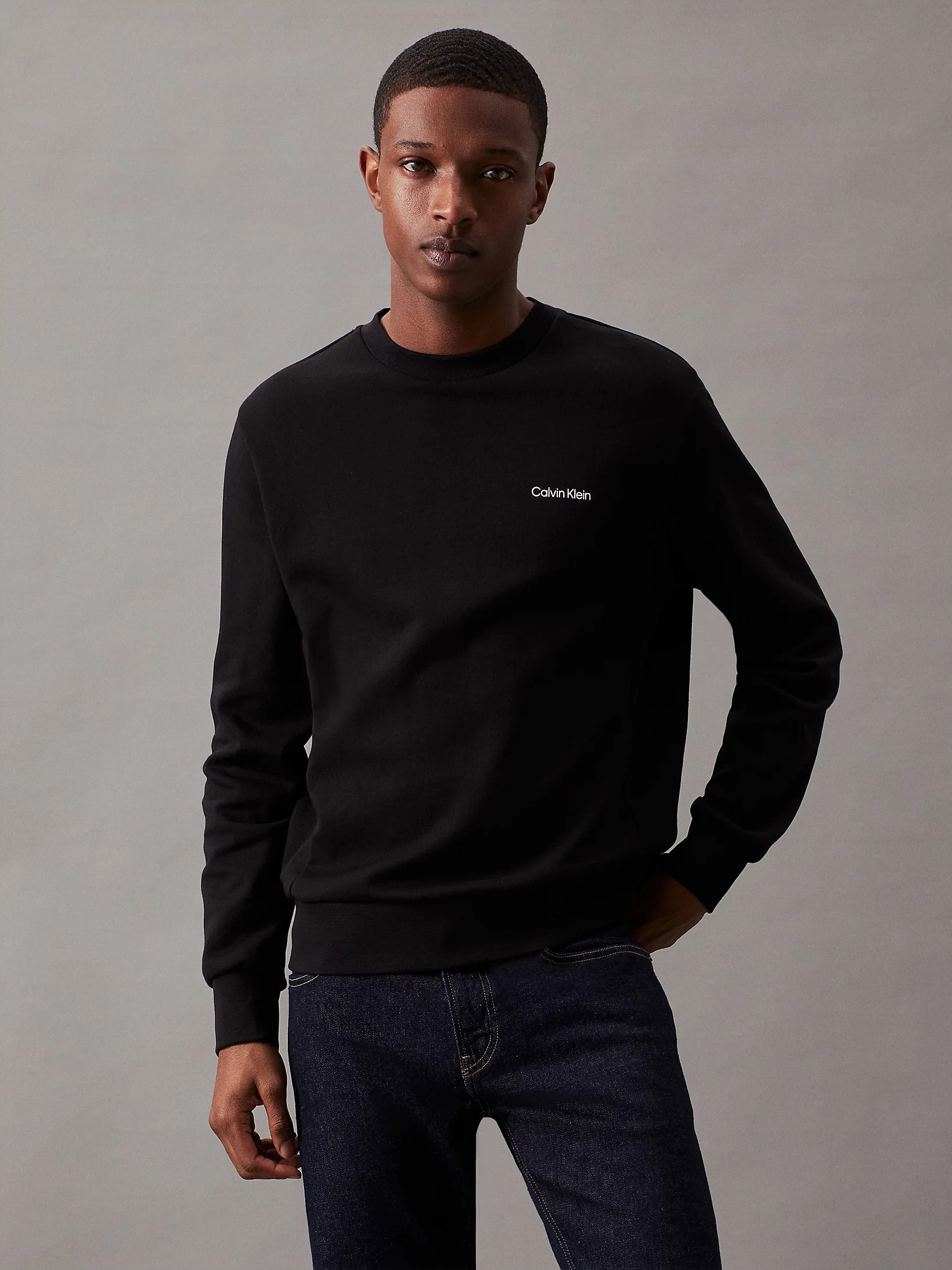 CK Minimal Logo Black Sweatshirt