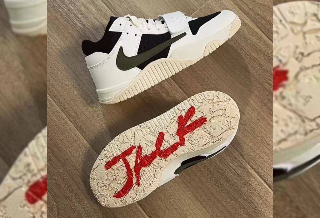 Nike Travis Scott x Jordan Cut The Check Medium Olive Expose Sports