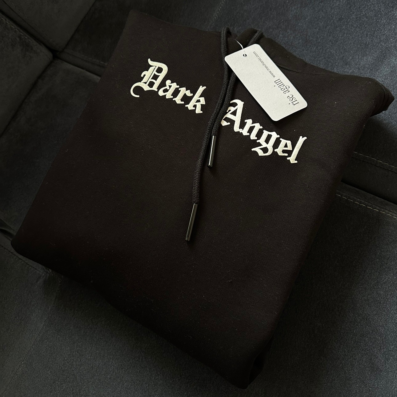 Dark Angel Oversize Siyah Hoodie