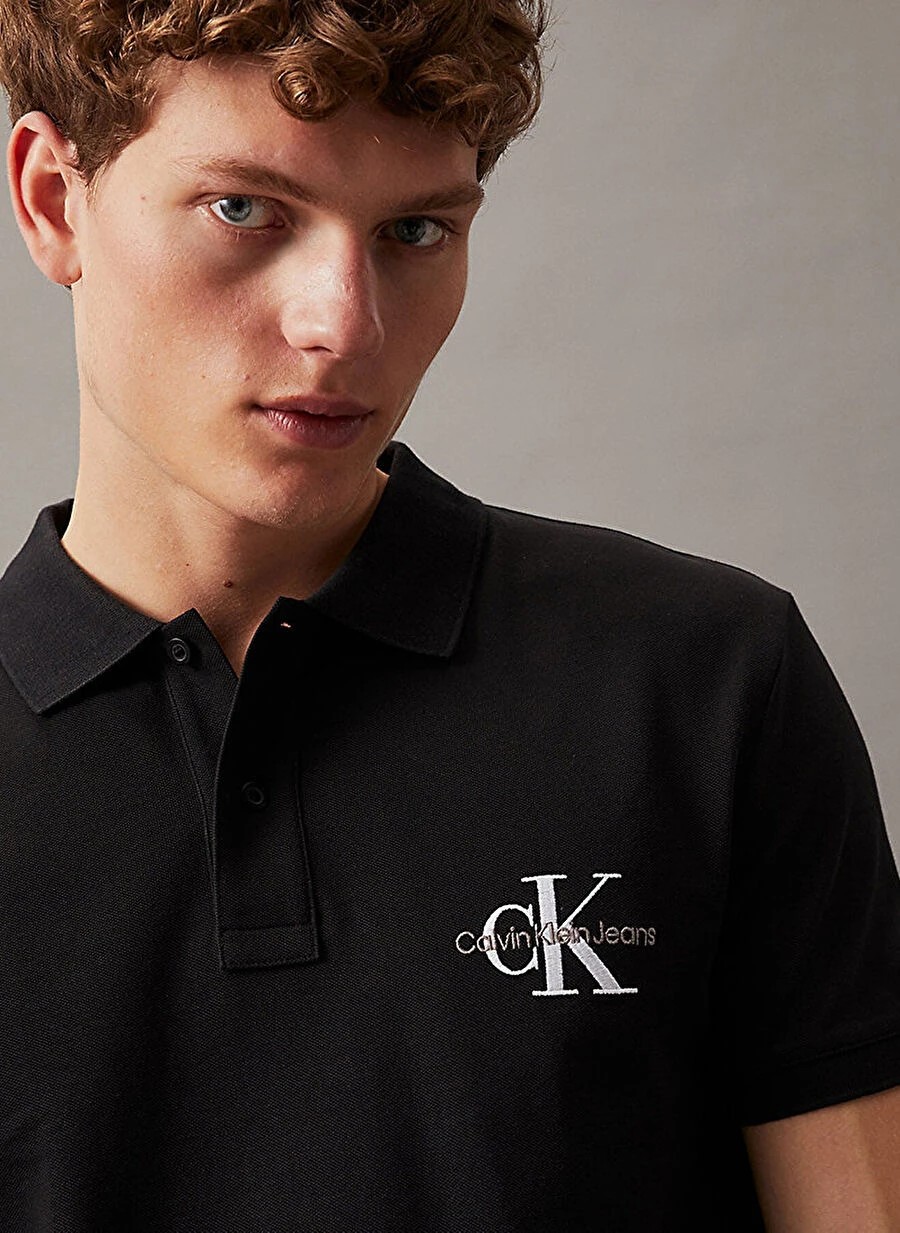 cK Jeans Nakışlı Logolu Polo T-Shirt