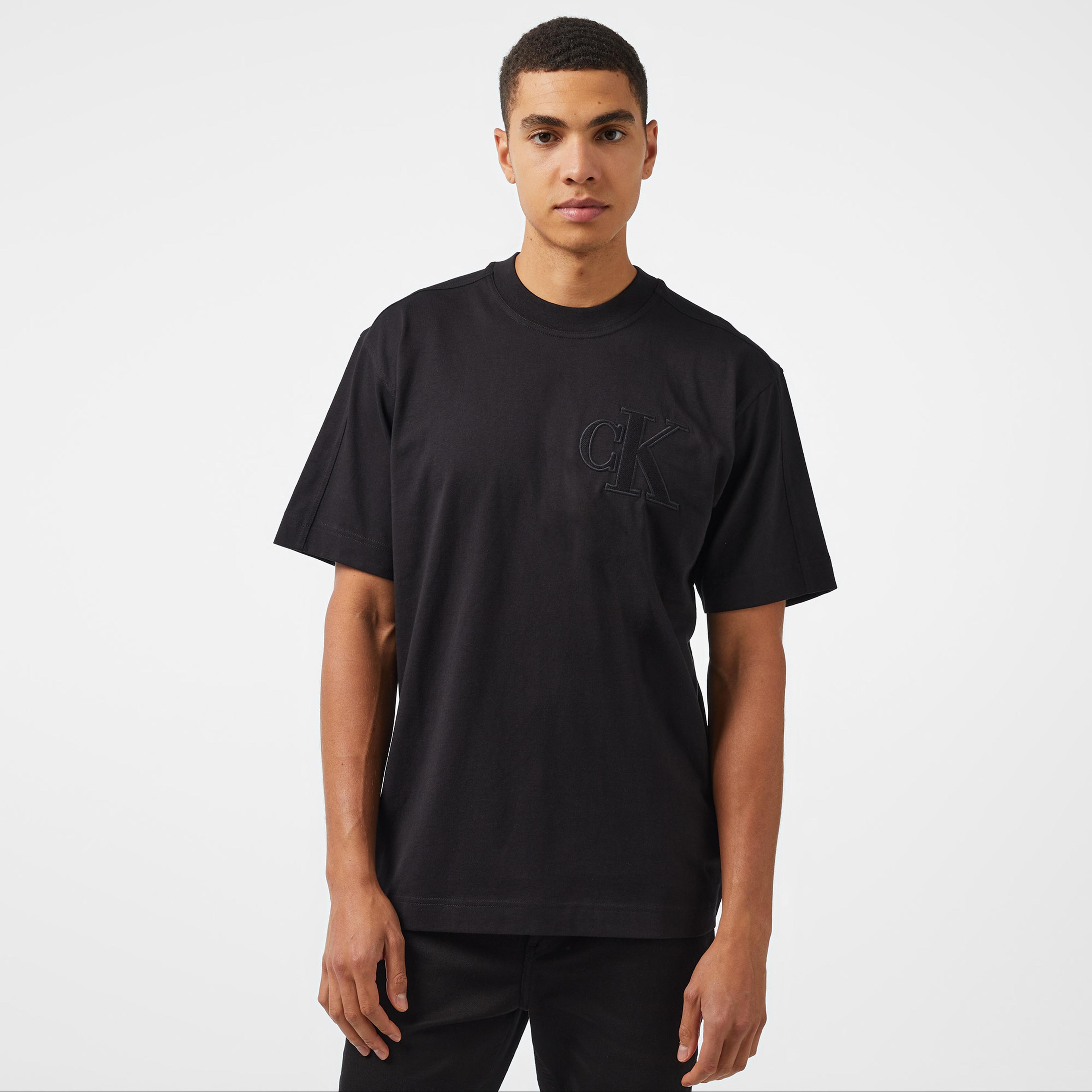 CK Jeans Applique Erkek Siyah T-Shirt