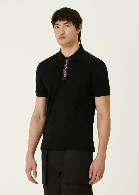 Tape Button Polo Yaka T-Shirt