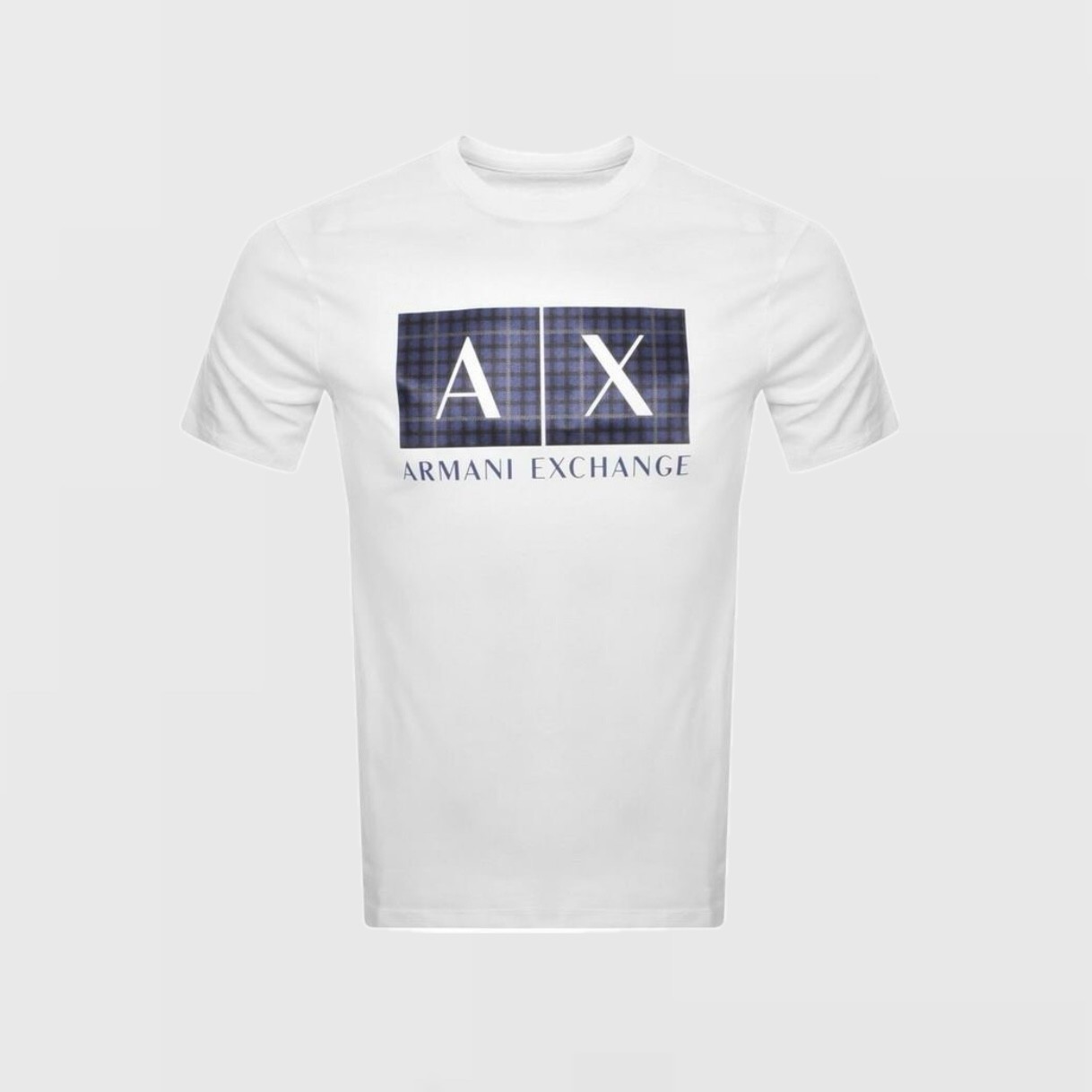 Blue AX Logo Cotton T-Shirt - Beyaz