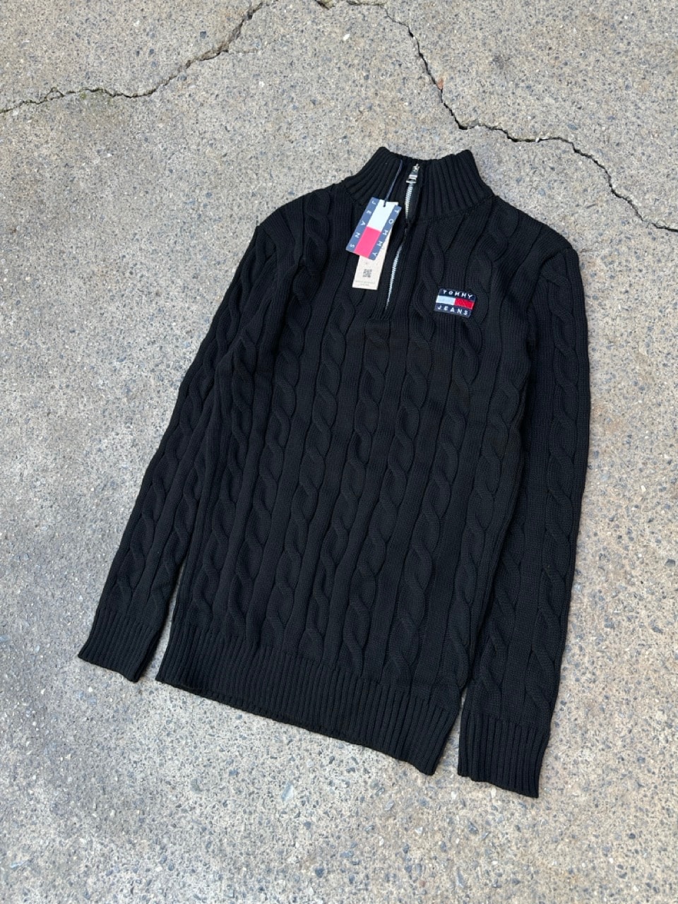 Classic Cable Half Zip Triko