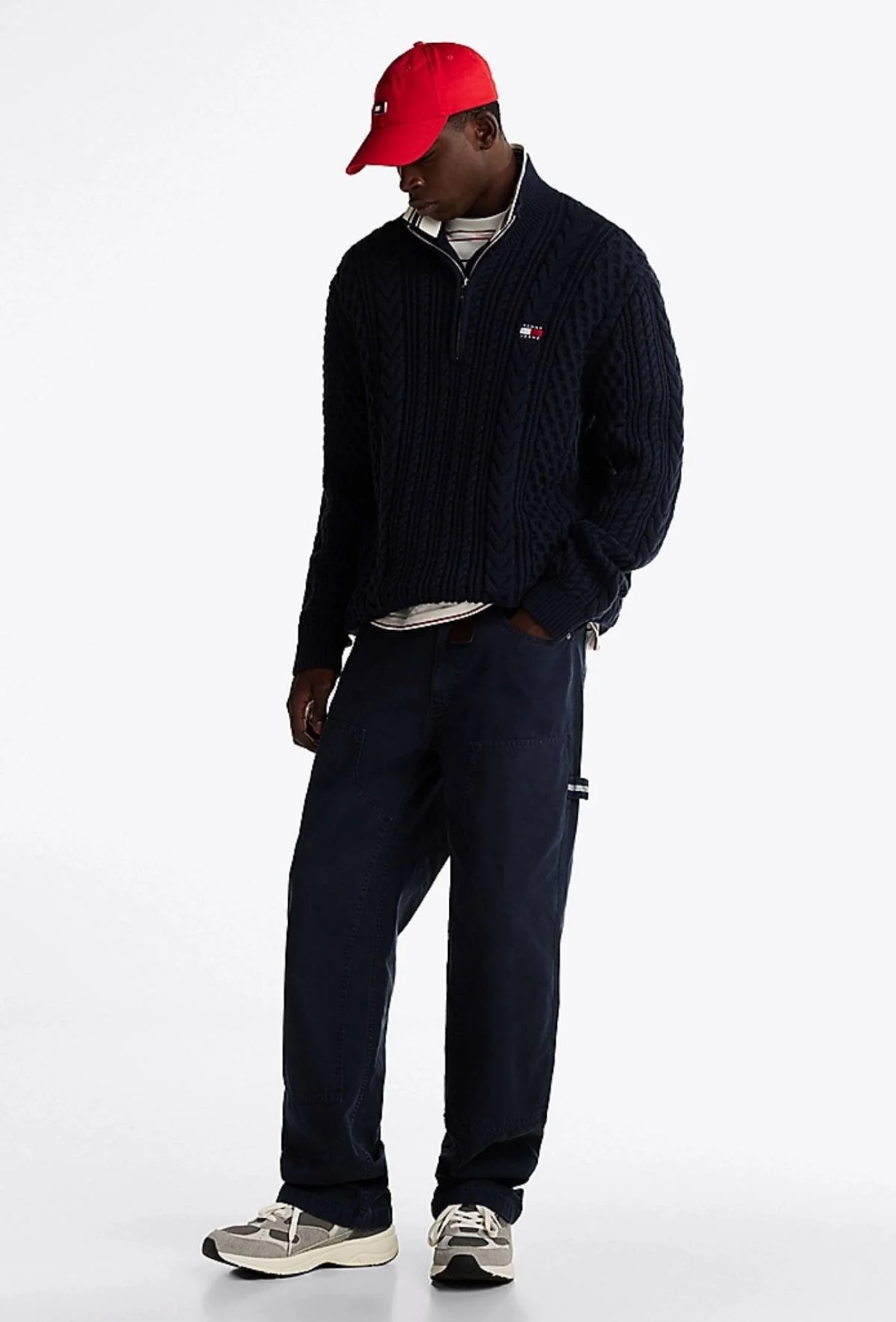 Classic Cable Half Zip Triko