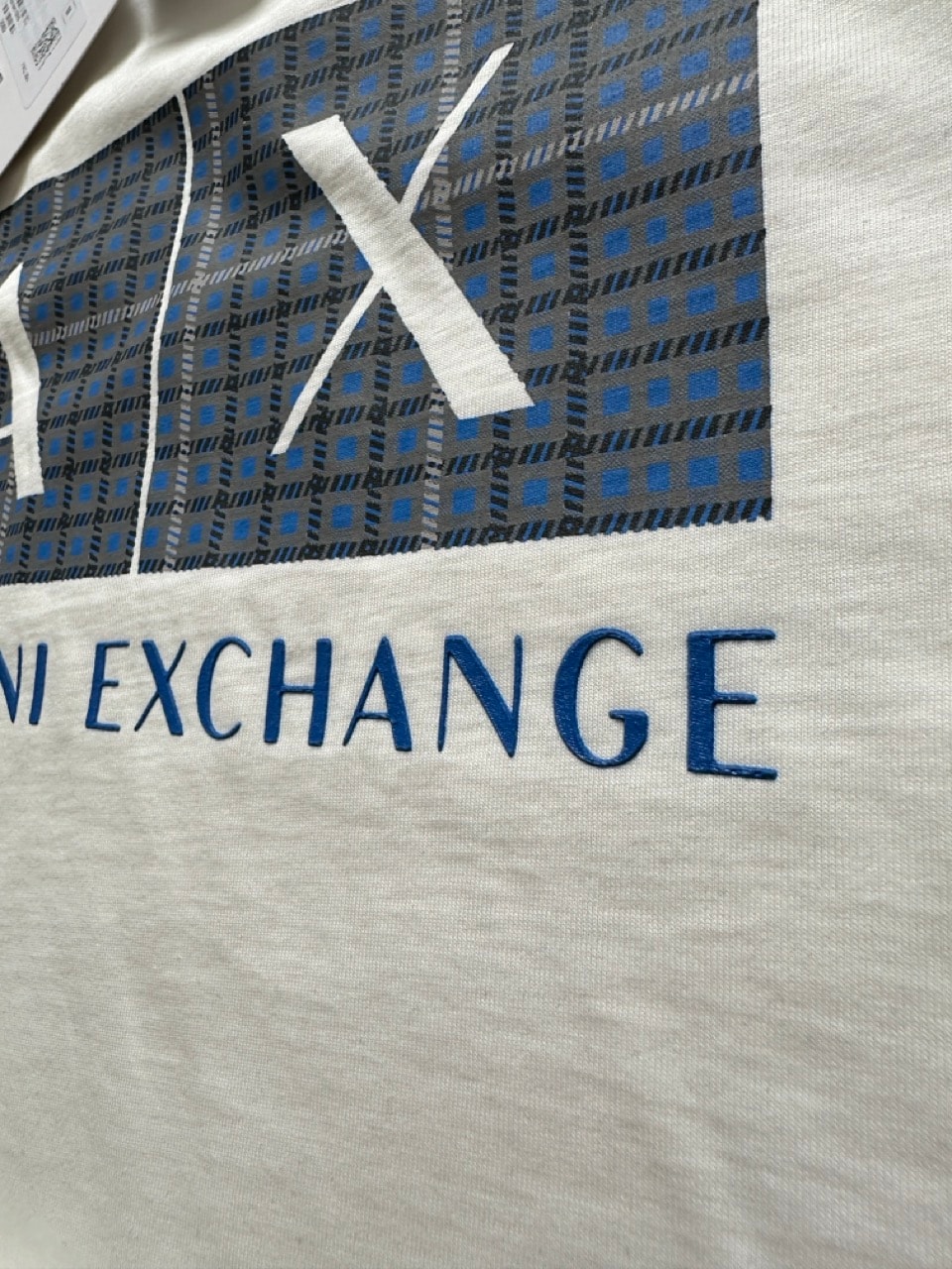 Blue AX Logo Cotton T-Shirt