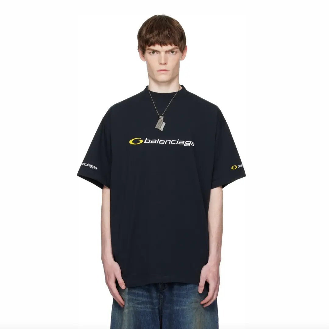 BALENCIAGA Loop Sports Iconブラック Tシャツ XXS Balenciaga Loop Sports Icon Oversized T-Shirt
