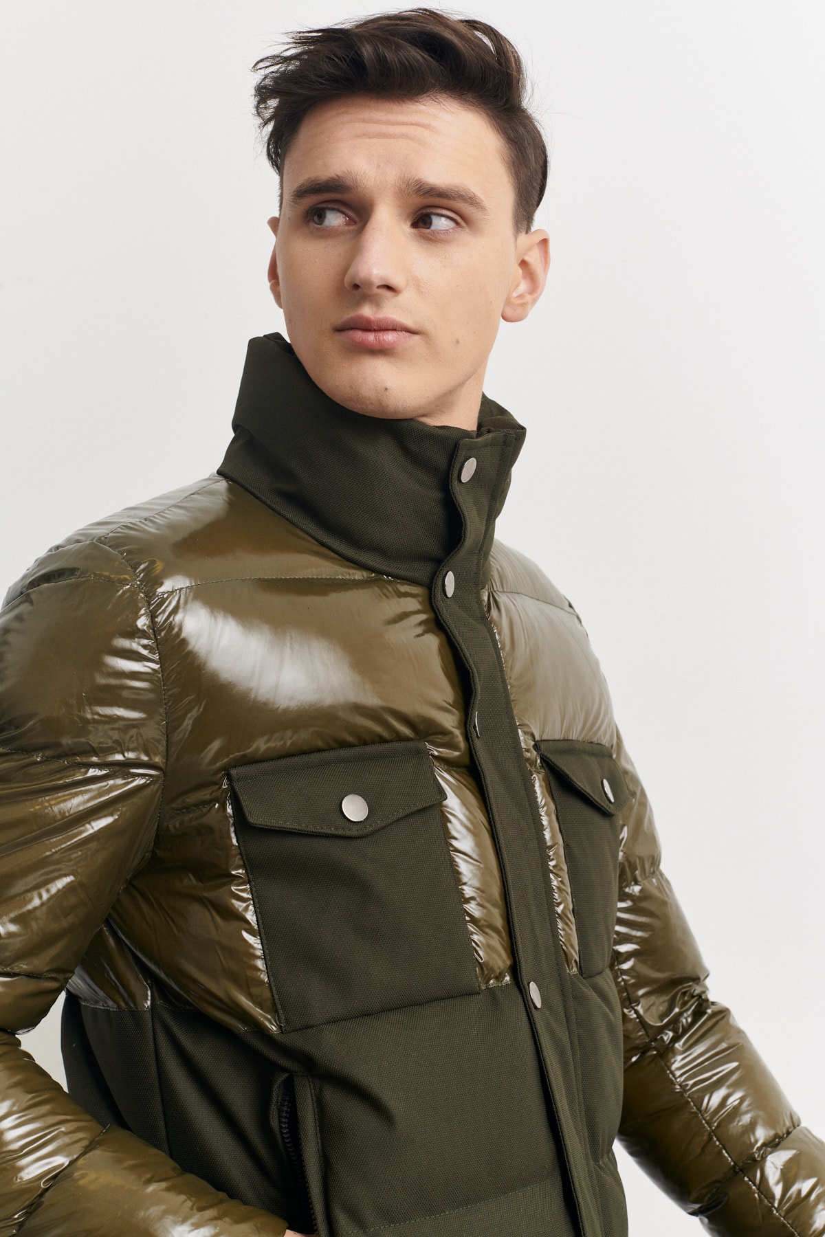 Haki Çift Parçalı Mont