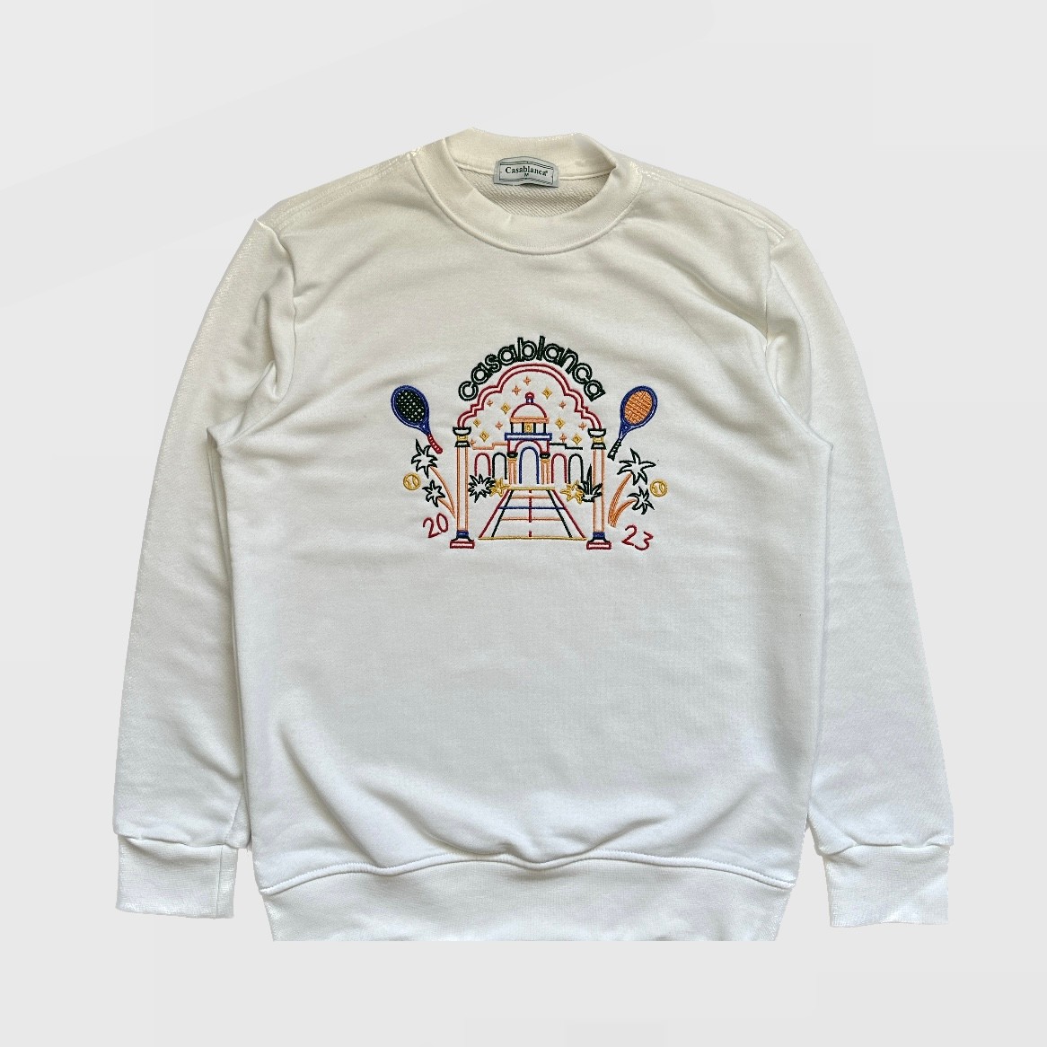 Tac Mahal Logo Cotton Sweat - Beyaz