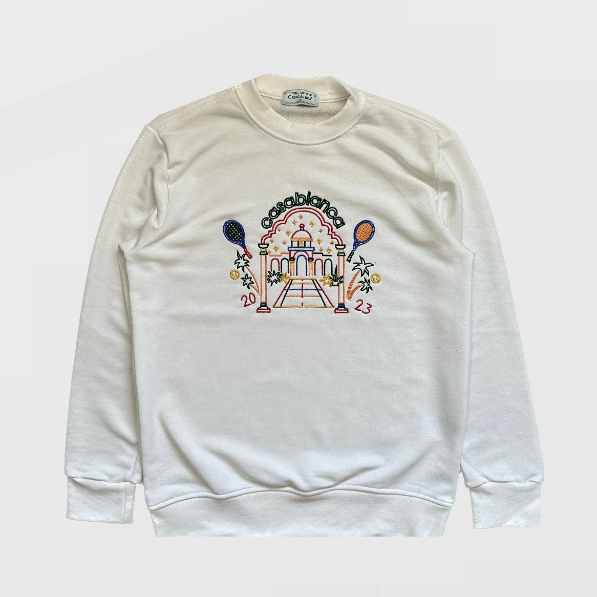 Tac Mahal Logo Cotton Sweat - Beyaz