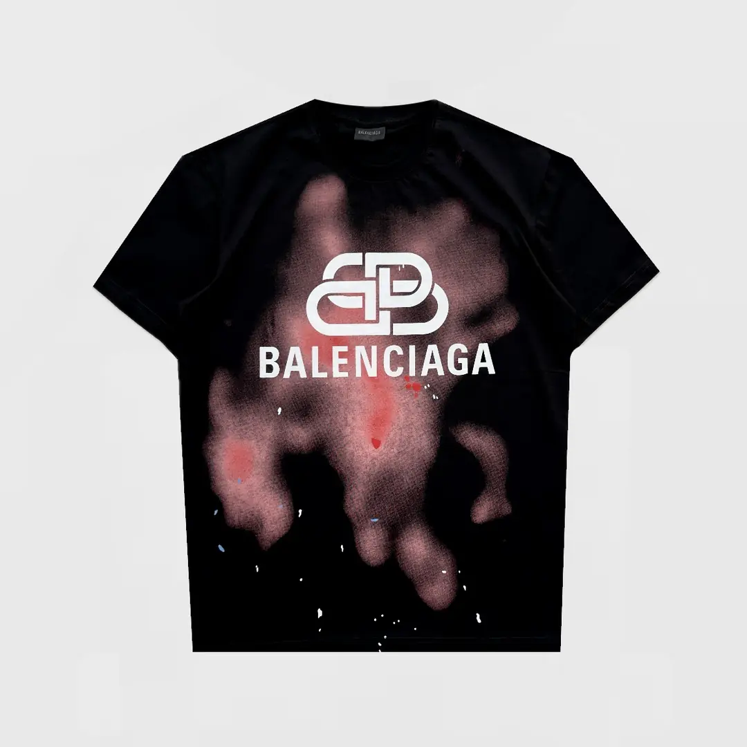 Balenciaga BB Pink Lost Logo T-Shirt