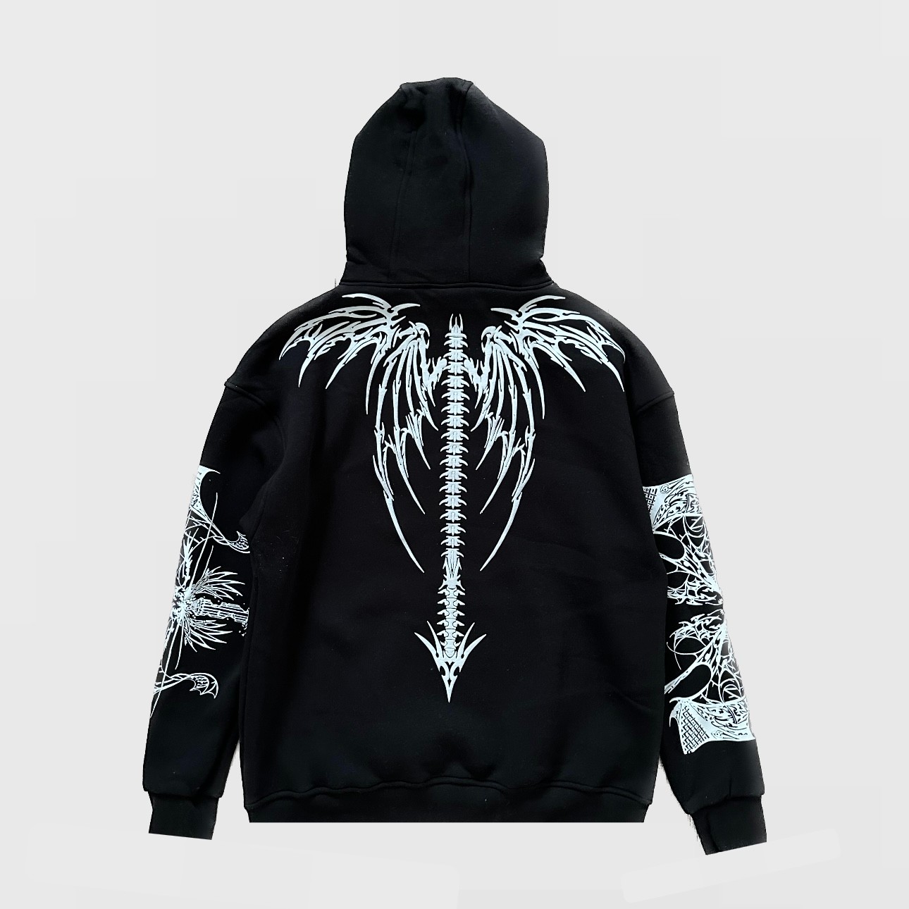 Dark Angel Oversize Siyah Hoodie