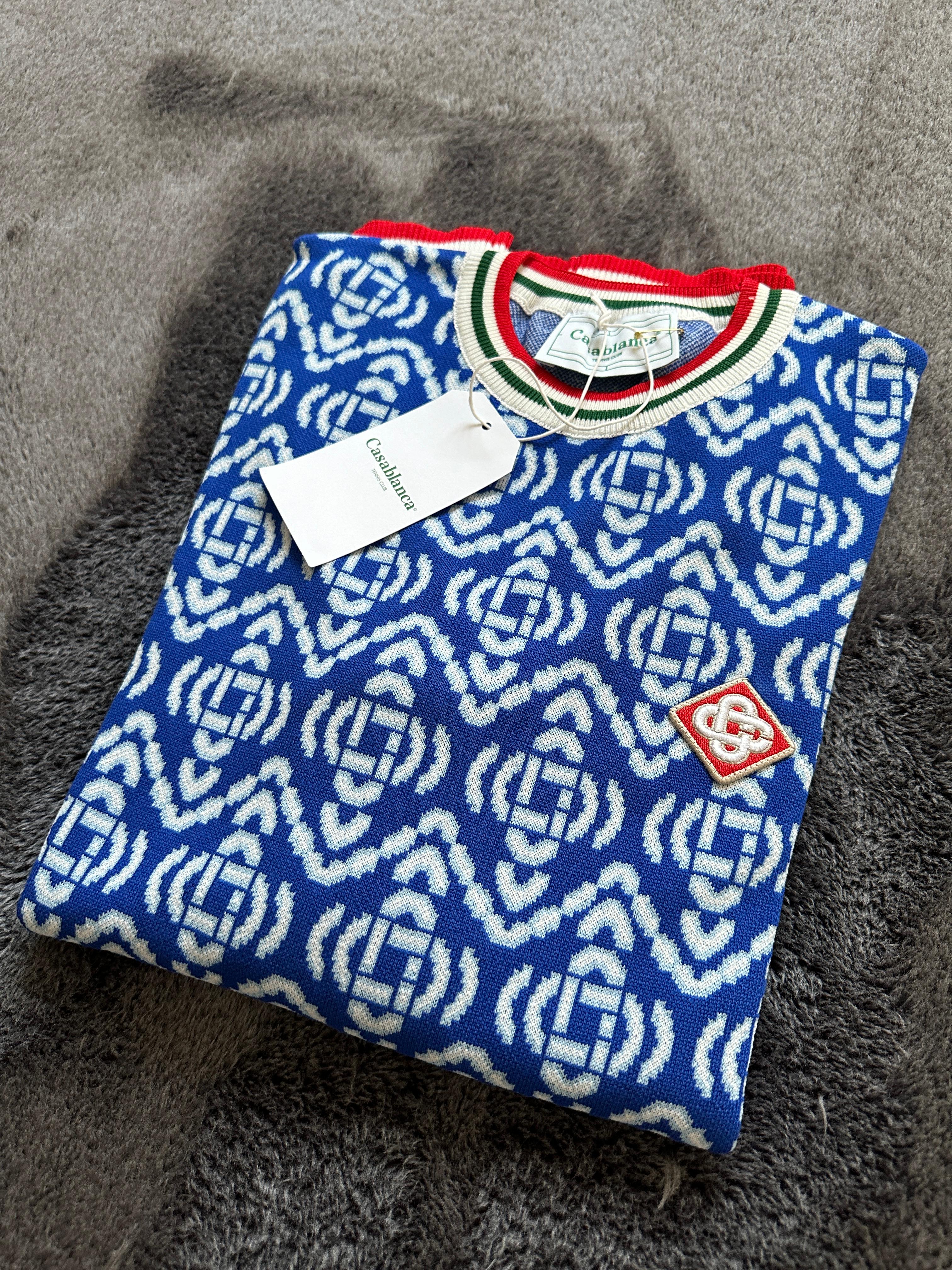 Monogram Desenli Premium Triko Kazak