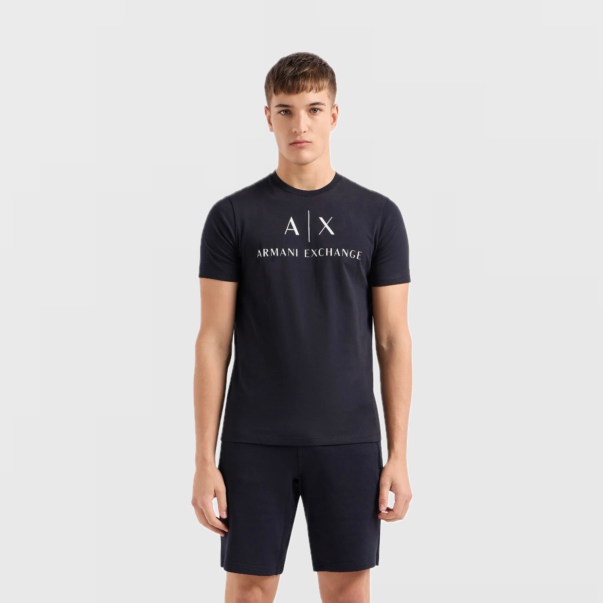 AX Black Edition Cotton T-Shirt - Siyah/Beyaz AX Logo