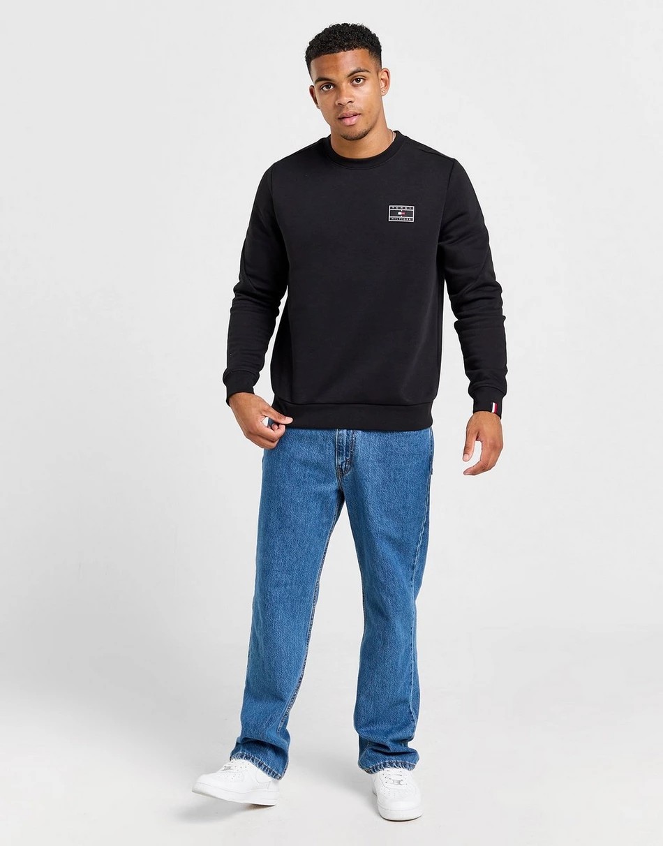 Badge Crew Siyah Sweatshirt