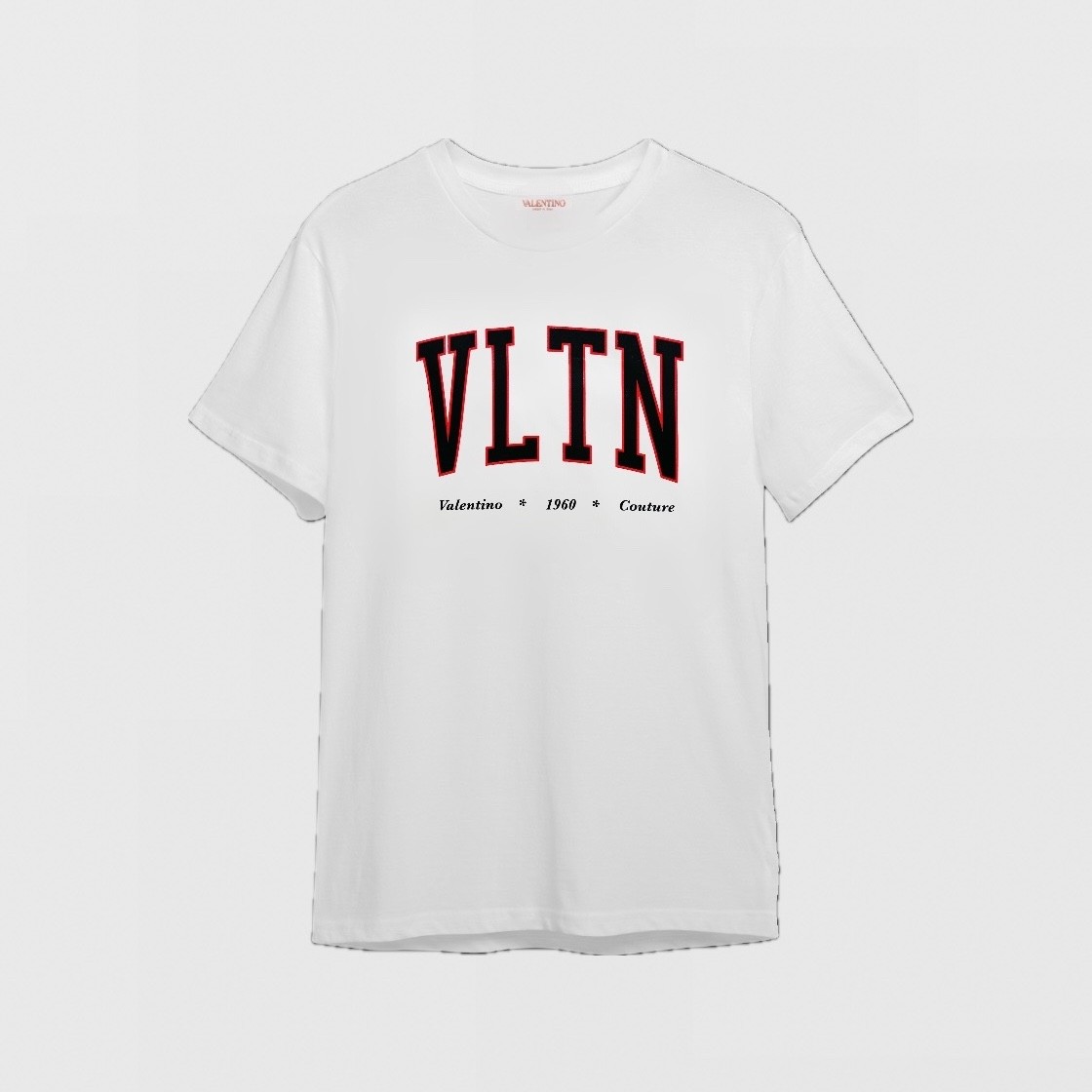 VLTN Logo Cotton Premium T-Shirt - Beyaz