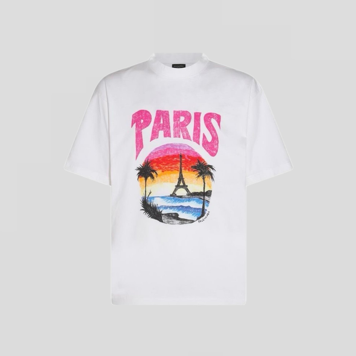 Paris Eyfel Kule Logo T-Shirt - Beyaz