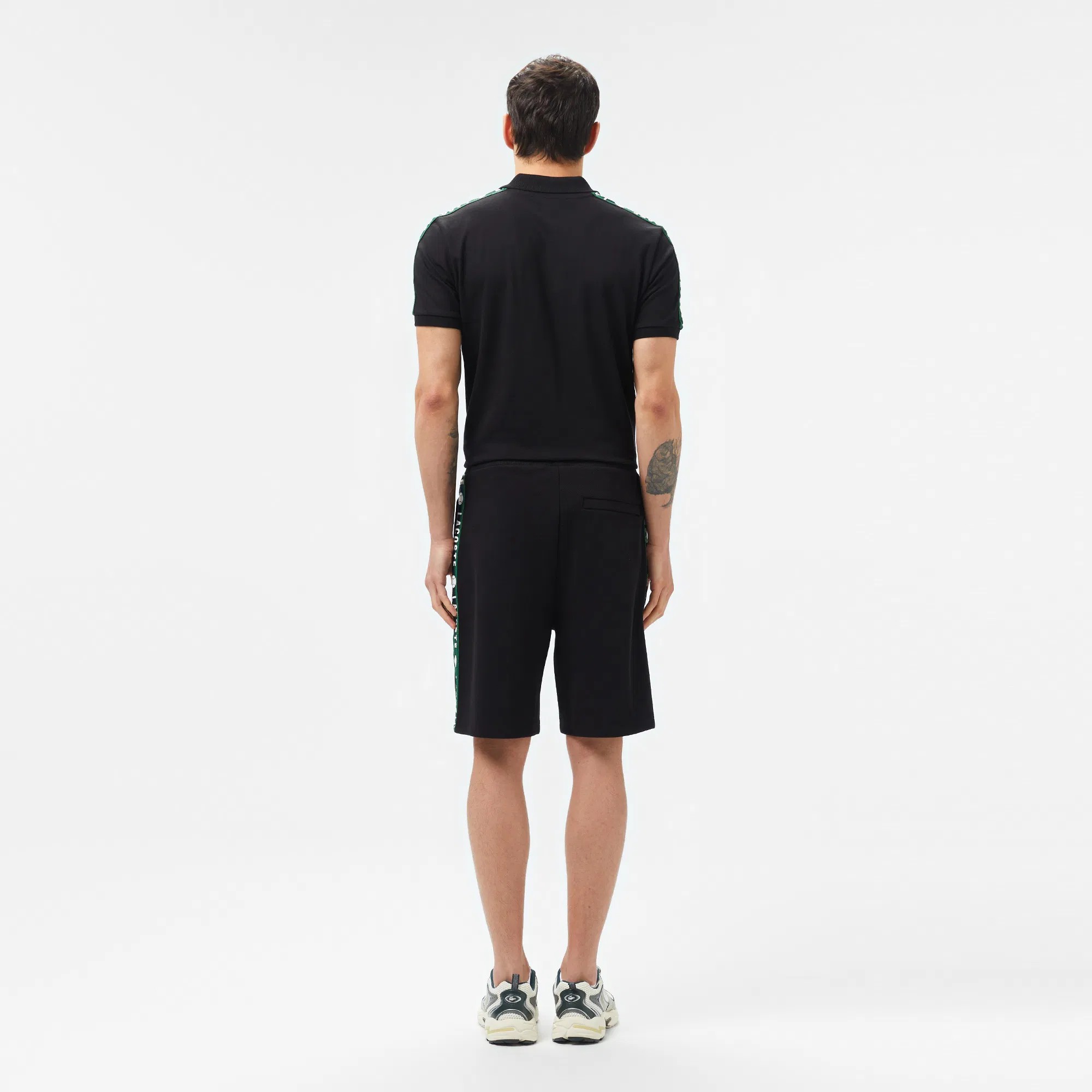 Erkek Regular Fit Baskılı Siyah Şort