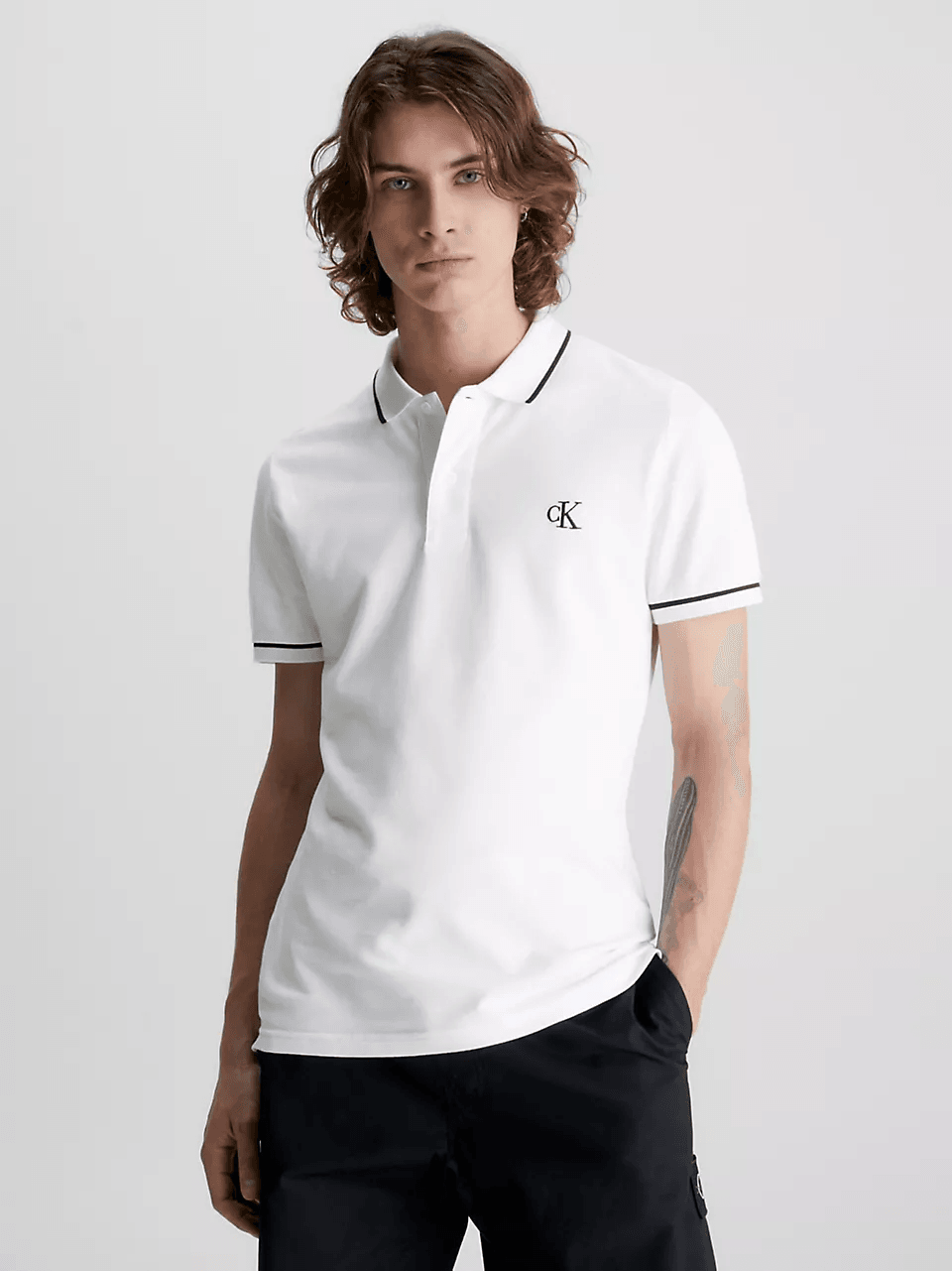 Mini cK Logo Polo Yaka T-Shirt