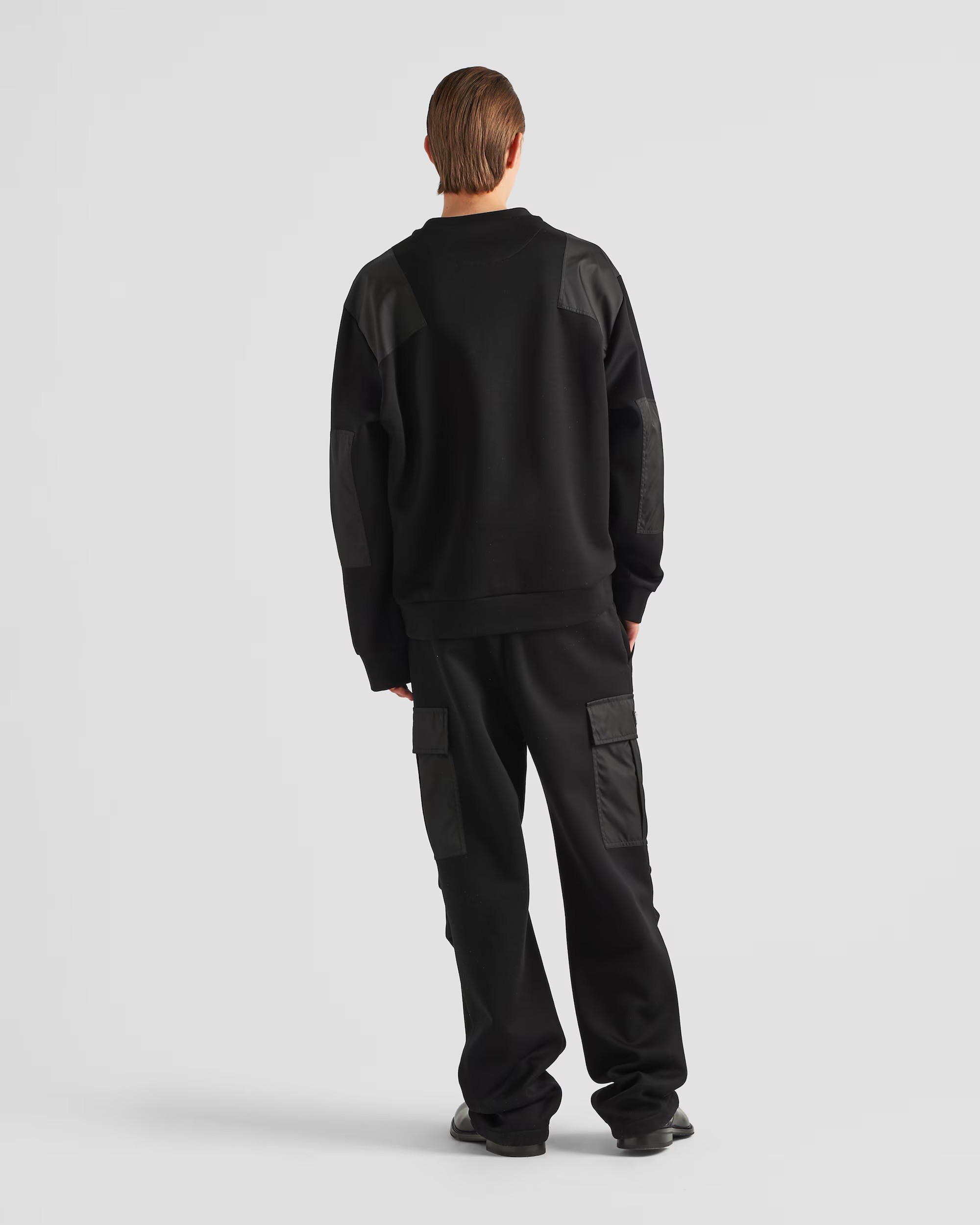 Re-Nylon Detaylı Pamuklu Sweatshirt