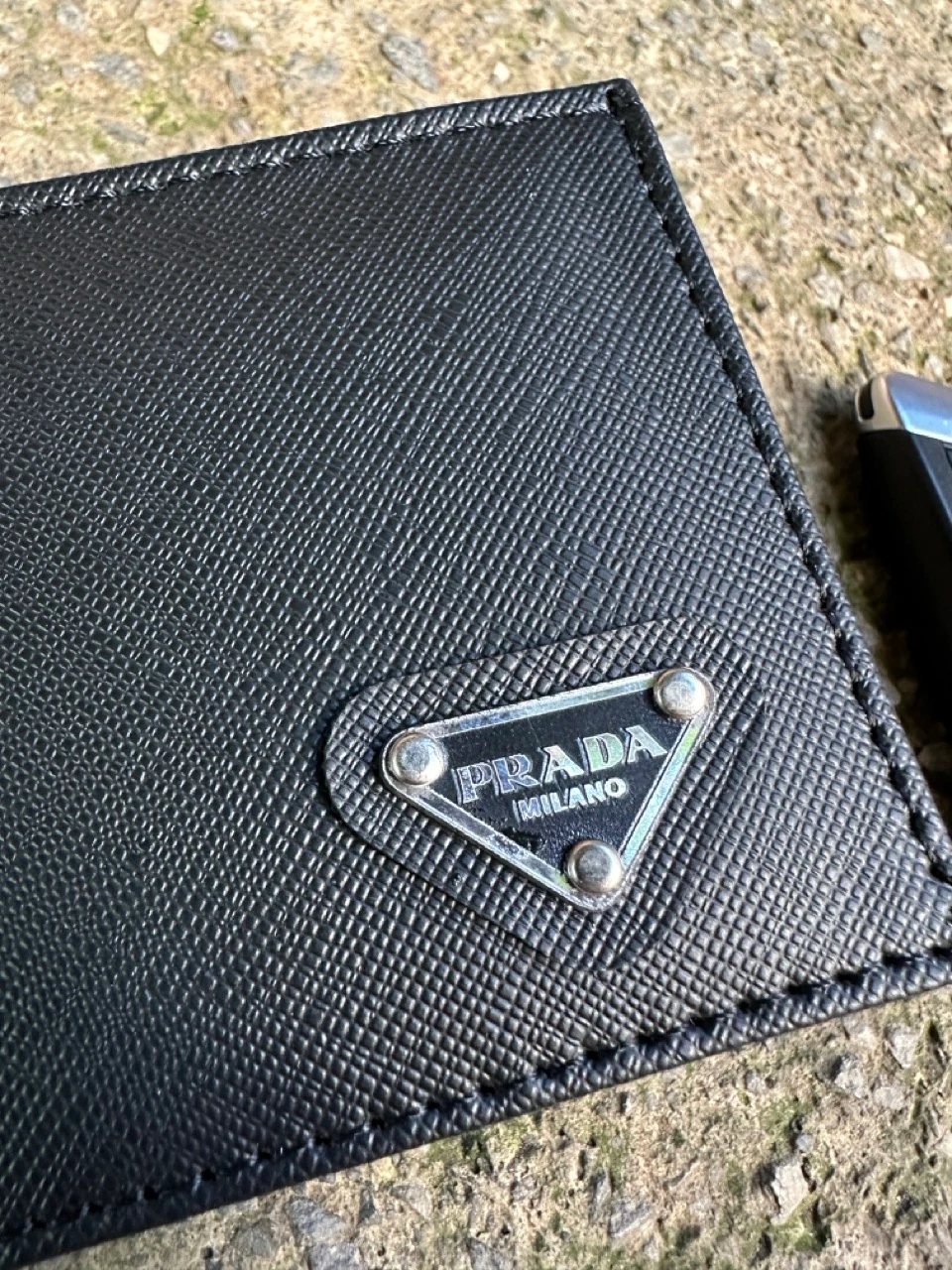 Silver Logo Siyah Deri Cüzdan