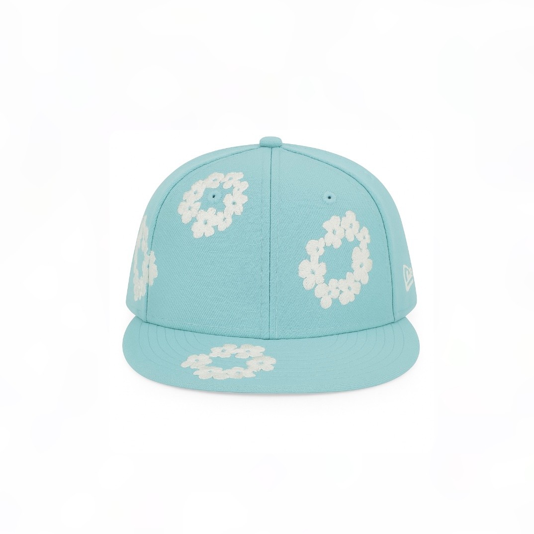 Denim Tears New Era Cotton Wreath Şapka - Açık Mavi/Turkuaz/Beyaz