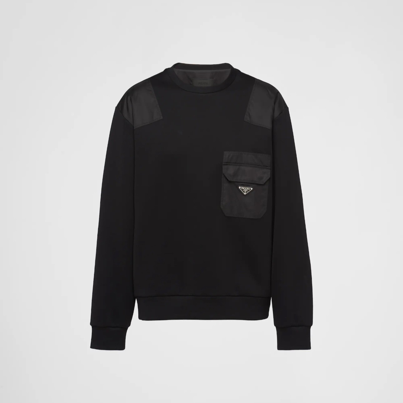 Re-Nylon Detaylı Pamuklu Sweatshirt