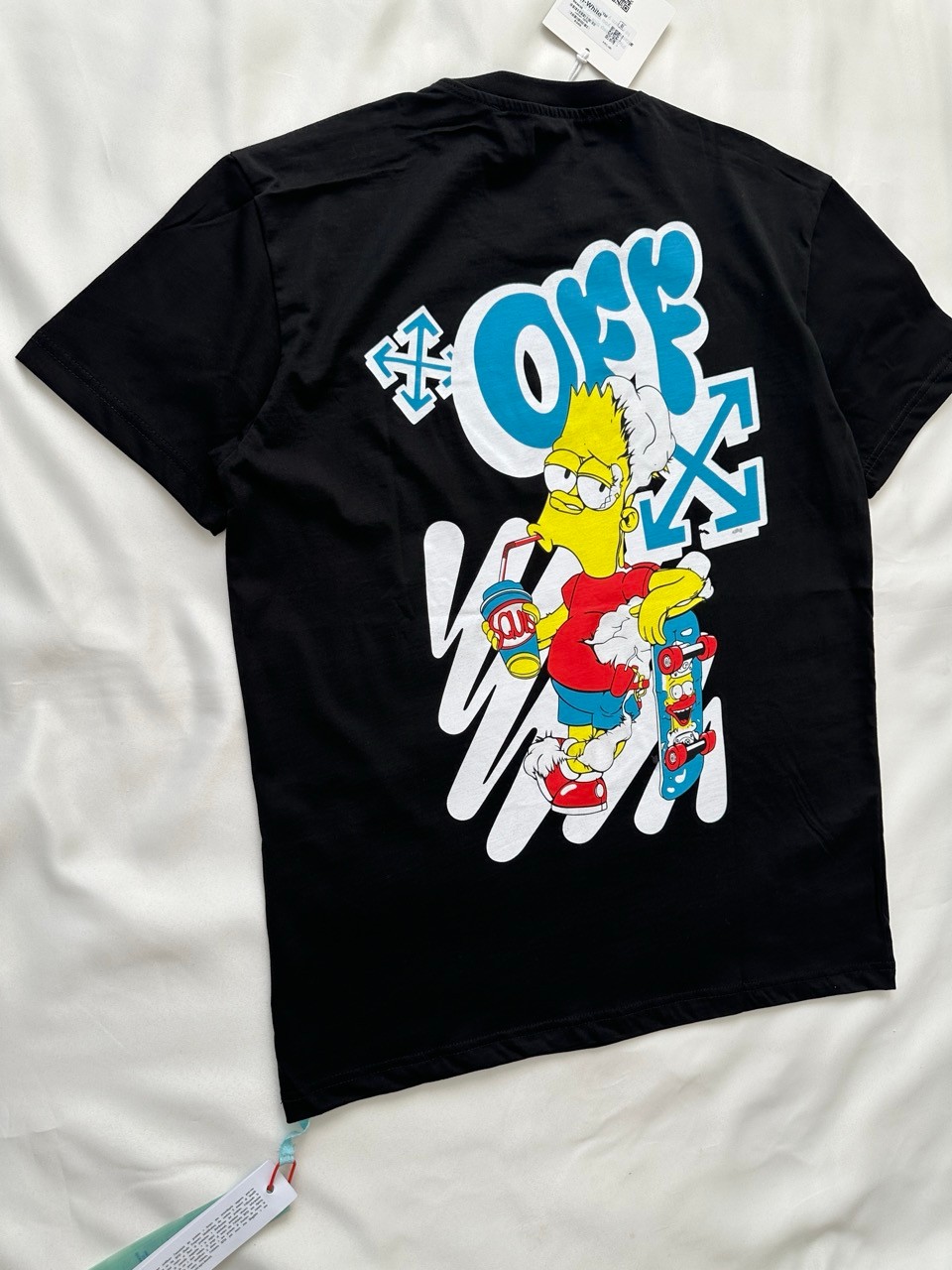 Off scotchblue white Simpsons tee