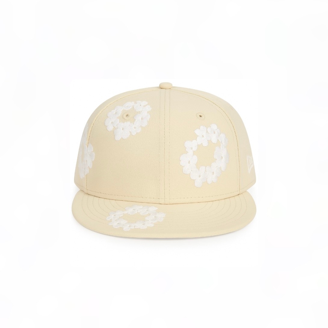 Denim Tears New Era Cotton Wreath Şapka - Krem/Bej/Beyaz