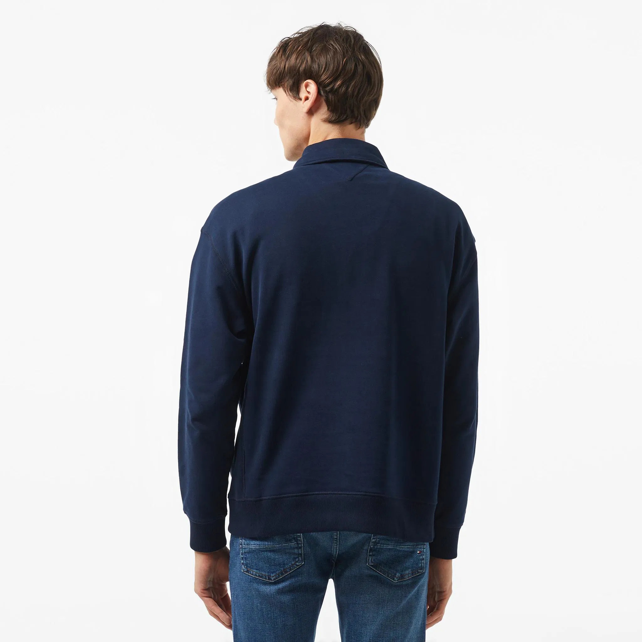 Jeans Luxe 1/4 Zip Erkek Lacivert Sweatshirt