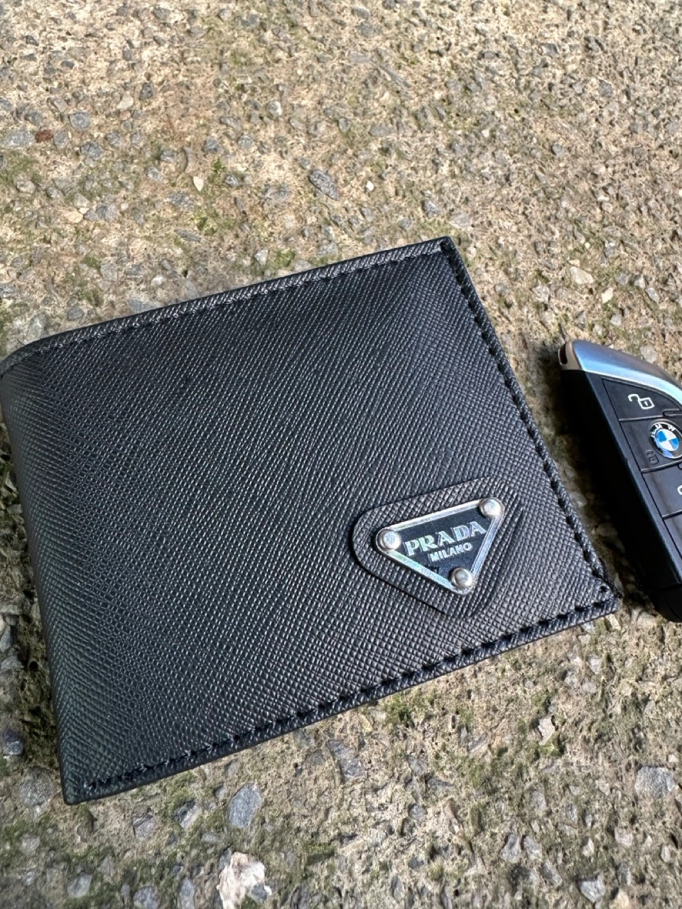 Silver Logo Siyah Deri Cüzdan