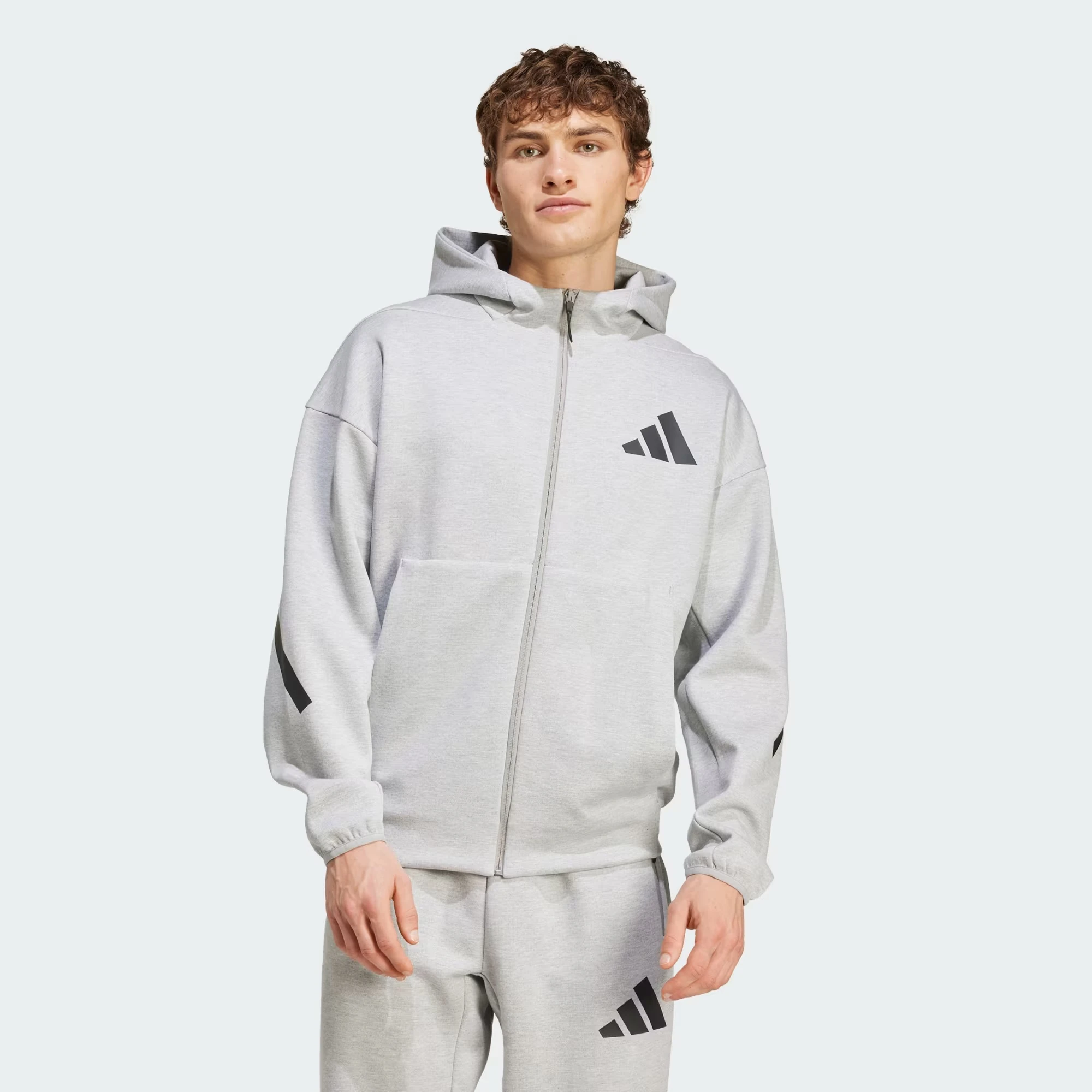 Z.N.E. Full-Zip Kapüşonlu Ceket - Grey