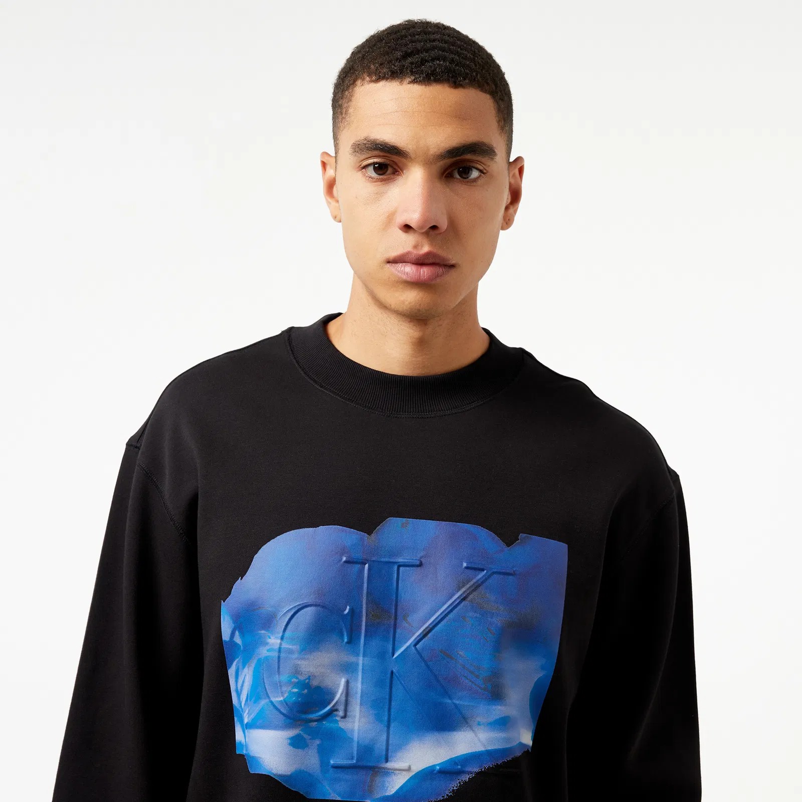 CK Embossed Euphoric Floral Crew Sweatshirt