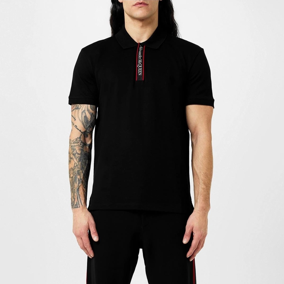 Tape Button Polo Yaka T-Shirt