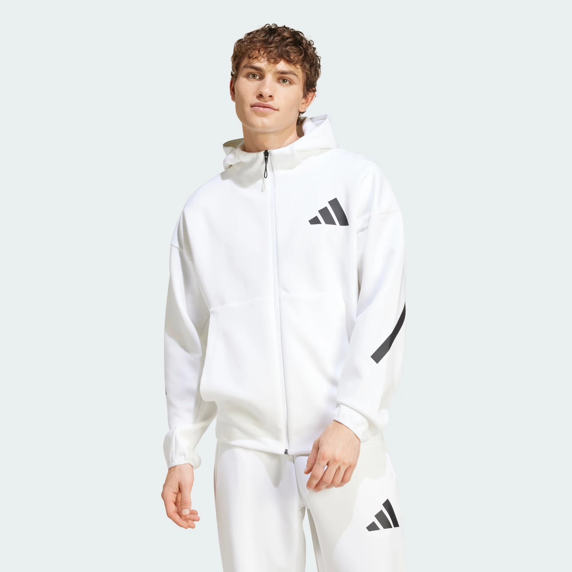 Z.N.E. Full-Zip Kapüşonlu Ceket - White