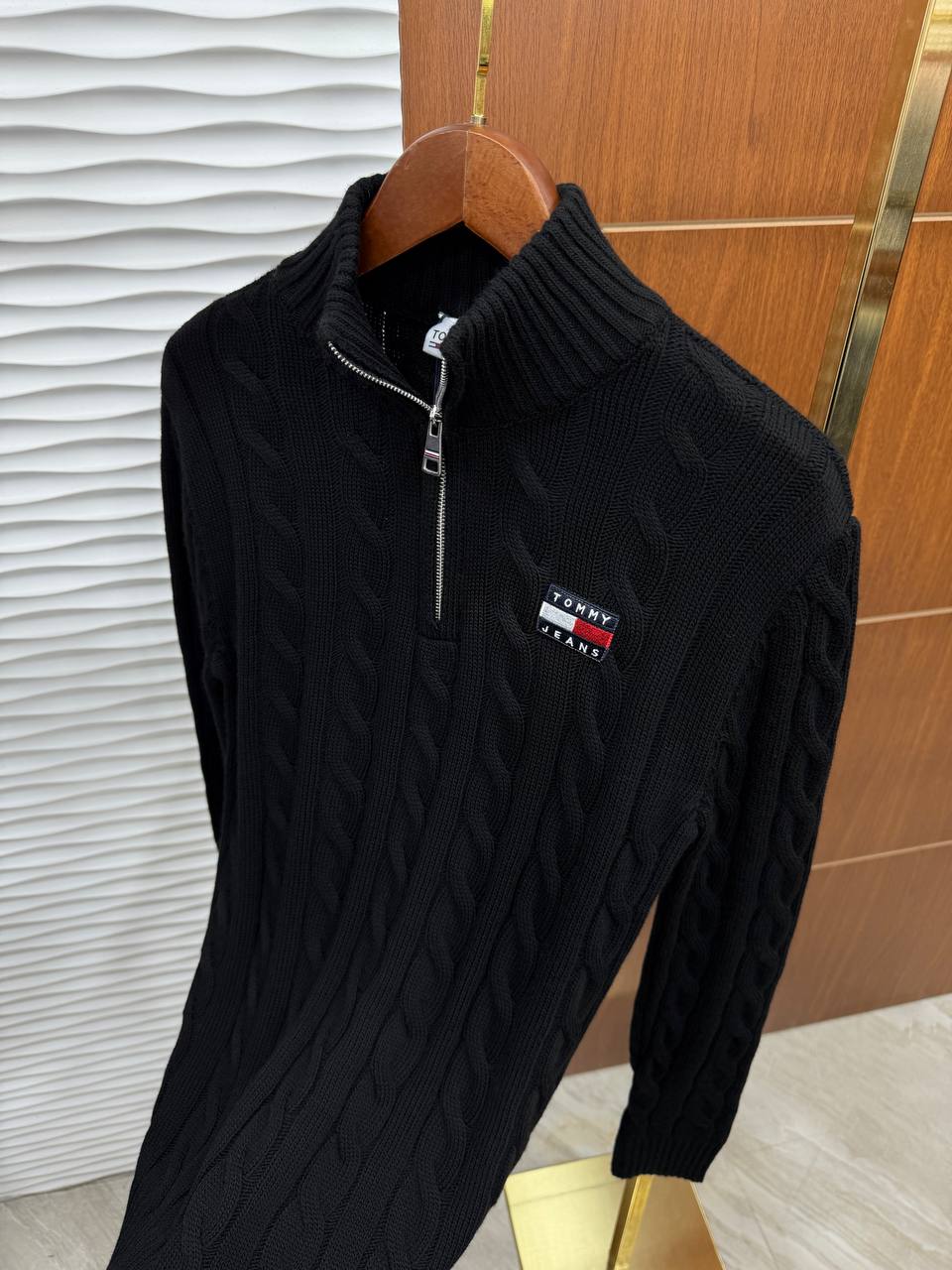 Classic Cable Half Zip Triko